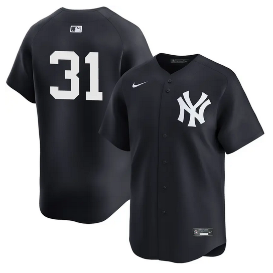 Men's New York Yankees #31 Cam Schlittler Navy 2026 Alternate Limited Stitched Baseball Jersey Men's New York Yankees #31 Cam Schlittler Navy 2026 Alternate Limited Stitched Baseball Jersey